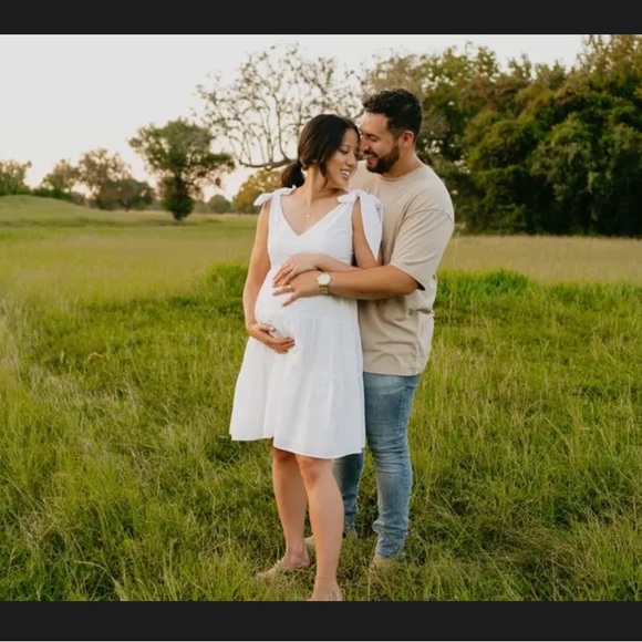 Peter Som collective White Midi Dress prairie cotton dress Sz 12 - Picture 4 of 16